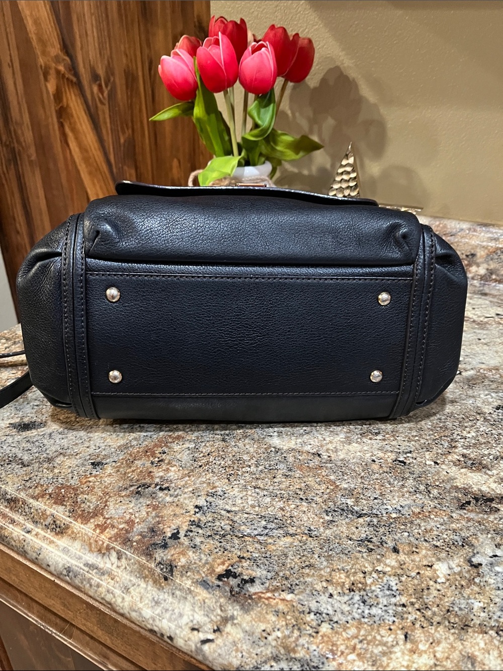 MCM Boston Black leather handbag - Picture 8 of 12